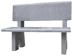 Gray Bench with Back Support Gray Bench with Back Support