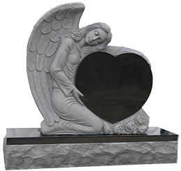 Single Angel Heart Stone Front Single Angel Heart Stone