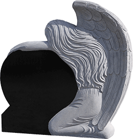 Single Angel Heart Back without Base Stone Sinble Angel Heart Stone Back