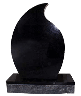 Tear Drop Stone in Black Tear Drop Black