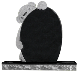 Teddy Bear Stone Mounted on Base Stone Teddy Bear Stone